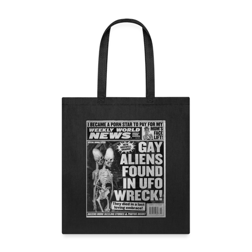 Gay Aliens Tote Bag - black